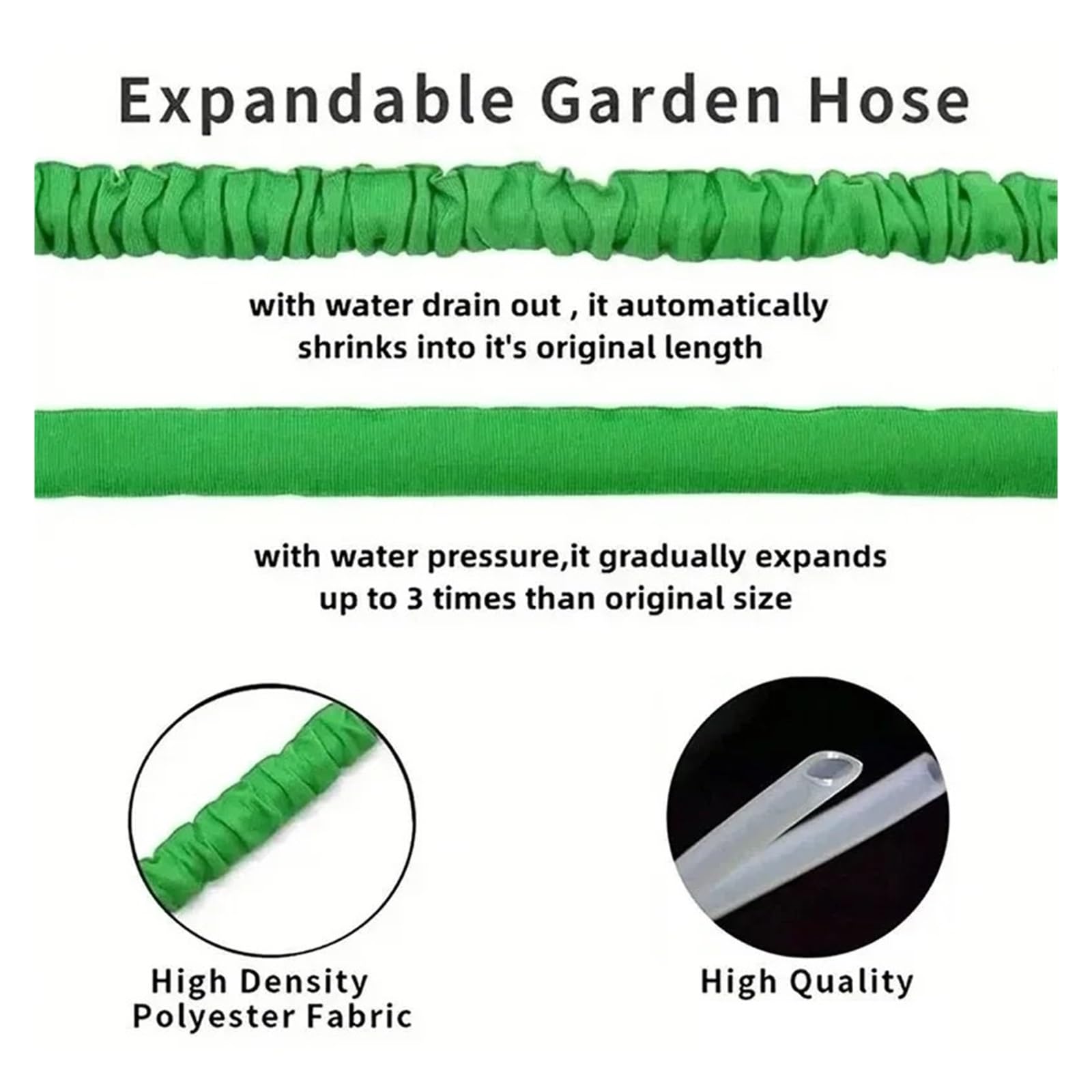 manguera de jardín, tubería de agua de manguera de Manguera de lavado de autos a alta presión, manguera de jardín, manguera de agua mágica extensible y flexible, herramientas de riego diario for el ja