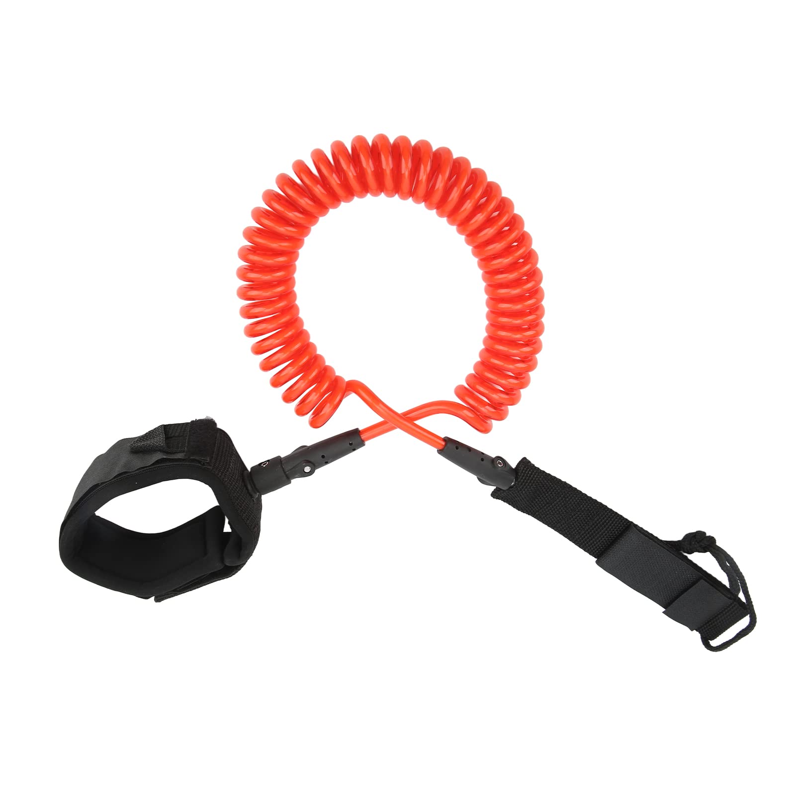 QERLONG Surfboard Leash Adjustable Ankle Strap Flexible Paddle Board Leash for Men Women Children (Red and White core)