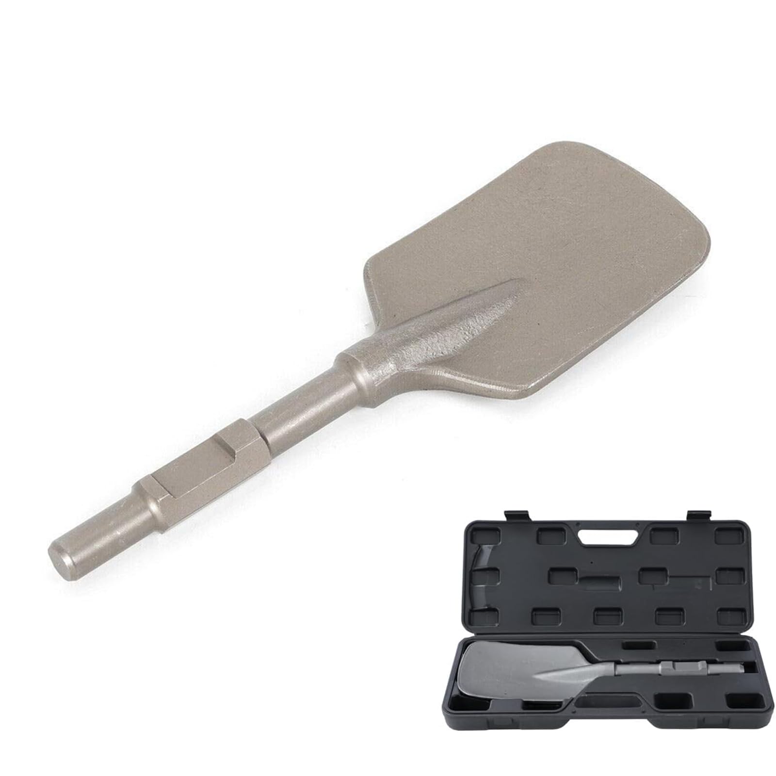 Acero Al Cromo 40Cr Pala De Arcilla Punta De Cincel Martillo Hormigón Rompedor De Piedra Punta Hexagonal Pala De Demolición Con Caja De Herramientas Para 65/95 Martillo Neumático