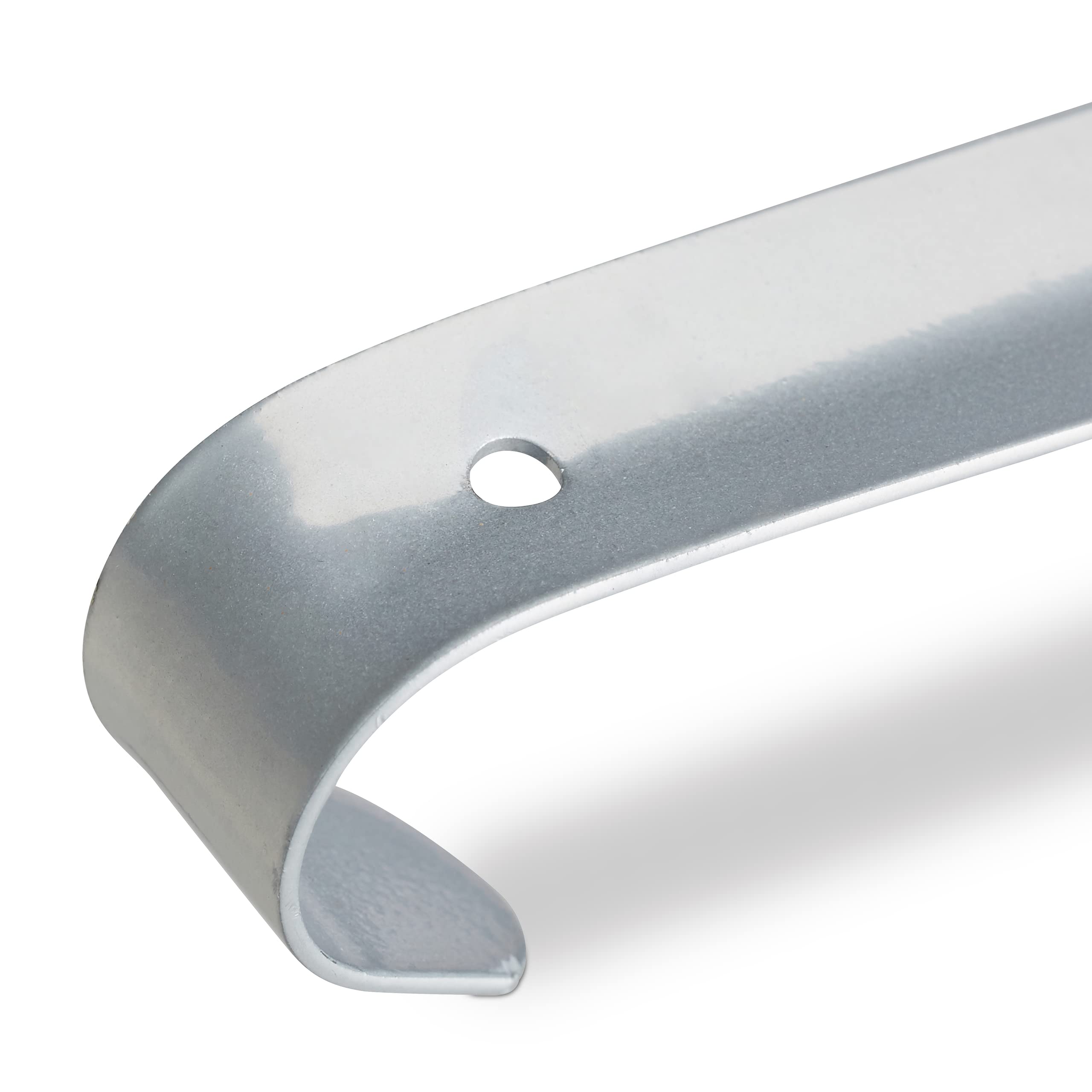 Relaxdays Calzascarpe in Metallo, Confortevole, Stabile, L:70 cm, da Appendere, con Manico, Argento