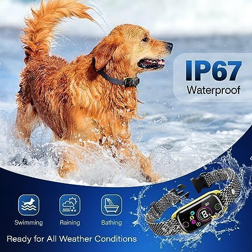Miniatura 6 de Collar antiladridos para perros grandes y medianos, collar antiladridos recargable, collar inteligente de ladridos con 8 sensibilidad ajustable y 4