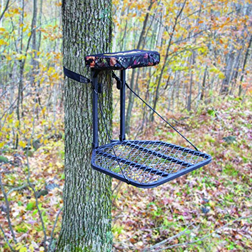 Rivers Edge RE555 Big Foot Lever-Action Hang-On Treestand, Lightweight, Flip-Up Padded Seat, 24” x 28” Platform