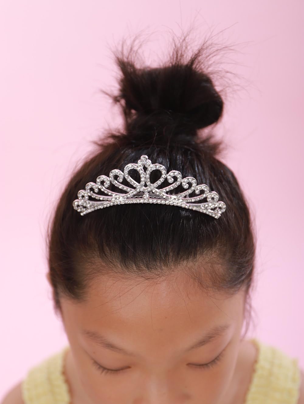 Sither Princess Hair Comb for Girls Mini Crystal Hair Comb Headpiece for Wedding Birthday Halloween Party Christmas Gift (style 1)