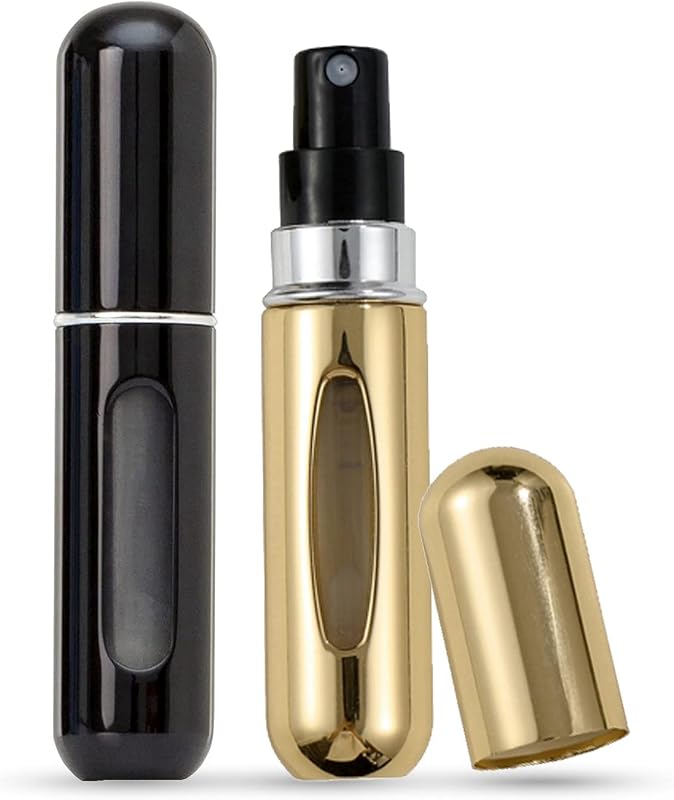 KAYZON Refillable Perfume Atomiser, 5ml Mini Travel Perfume Bottle Portable Perfume Spray Bottles for Trip, Handbag Purse Luggage - multicolor