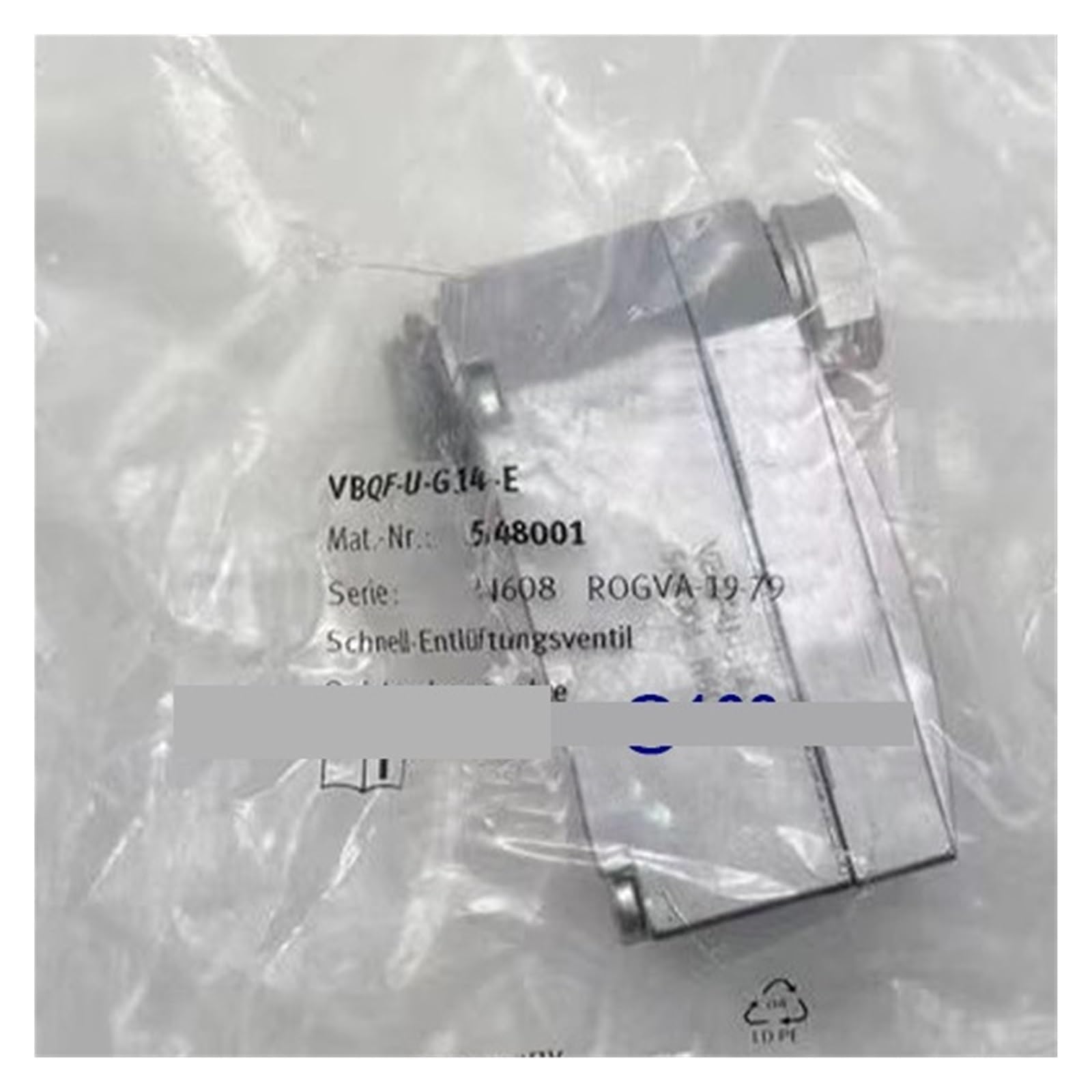 Soupape d'échappement rapide VBQF-U-G14-E 548001 pour régulation de pression