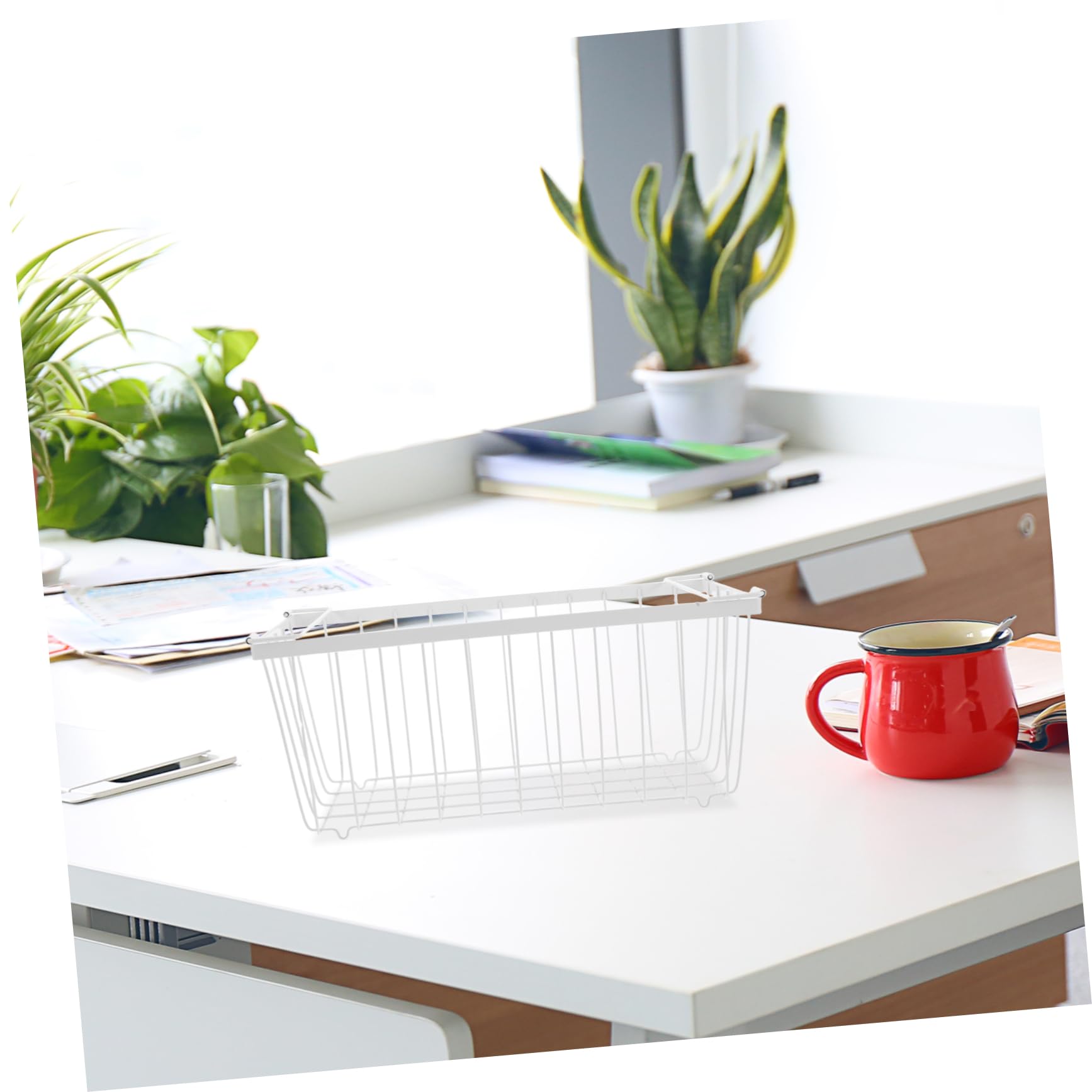 IMIKEYA Cesti Organizer per Congelatore con Manici Organizer Frigorifero Rete Traspirante per Conservazione