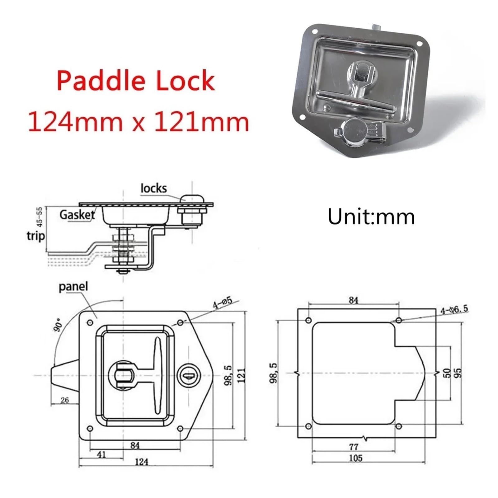 Serratura for Porta in Acciaio Inossidabile for Camper, Yacht, Veicoli, Pannello, Accessori for roulotte Interno della Cabina
