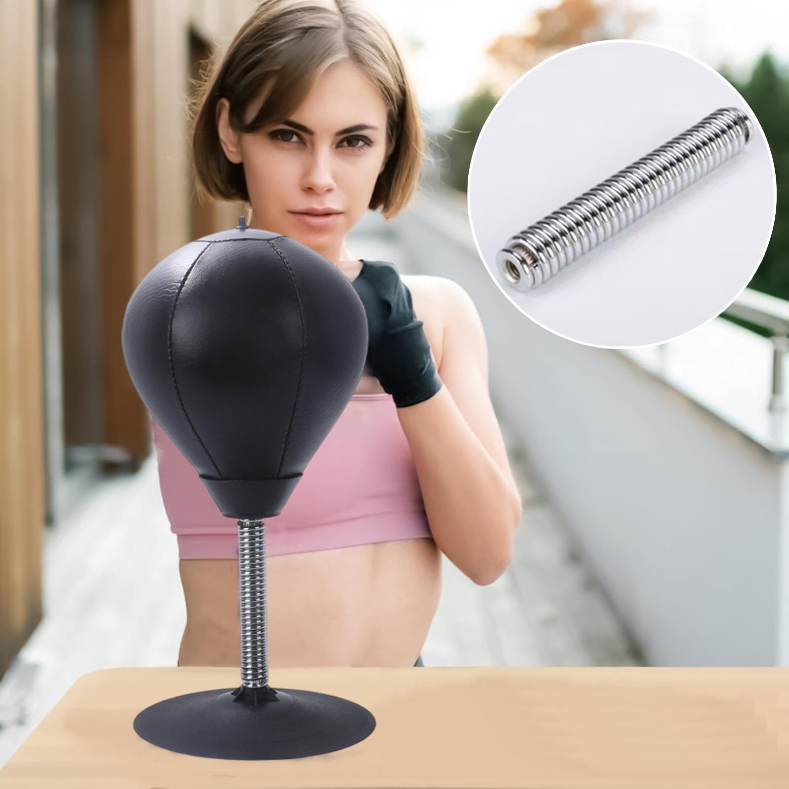 Ballotta Per Punzonatura Di Boxe Da Scrivania - Palla Di Pulizia Con Tazza | Soddisfacente Palla Da Punzonatura | Fun Punching Ball | Aspirazione Per Punzonatura Della Velocità Di Boxe | Forte Palla D
