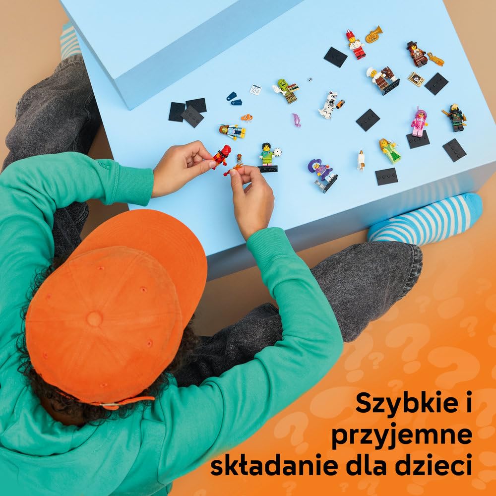 LEGO Minifigures Seria 29, tajemnicze pudełko, kolekcjonerska zabawka, figurki dla dzieci: bramkarz, czarownica, elfka z jednorożcem i nie tylko, 1 z 12 do zebrania, prezent dla 6-latków 71052