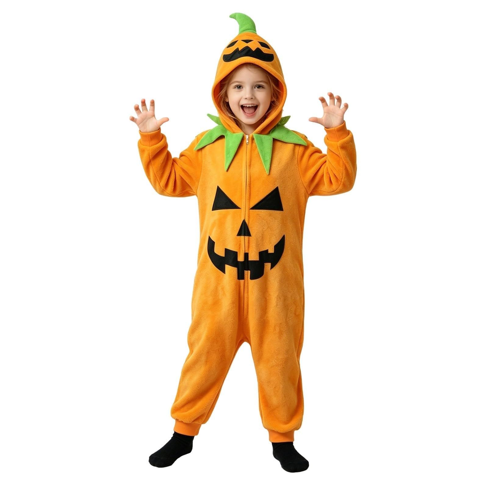 Kids Halloween Onesie Toddler Pumpkin Plush Romper Boys Girls Funny Outfit