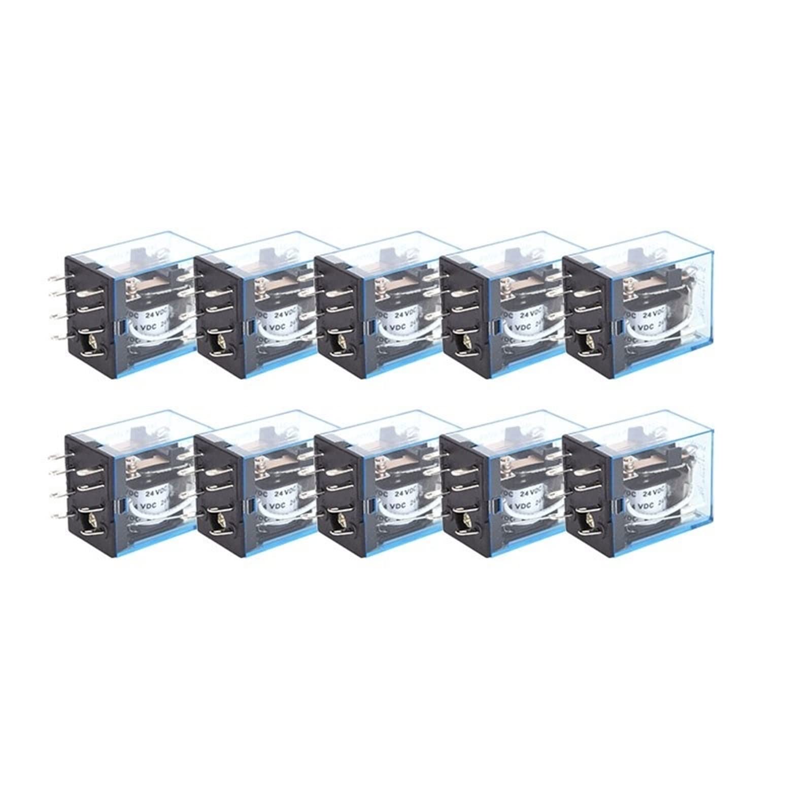 JGNAYRKJQI 10PCS MY2P HH52P MY2NJ Relay General DPDT Micro Mini Electromagnetic Relay Switch with LED AC 12V 24V 36V 48V 110V 220V 380V
