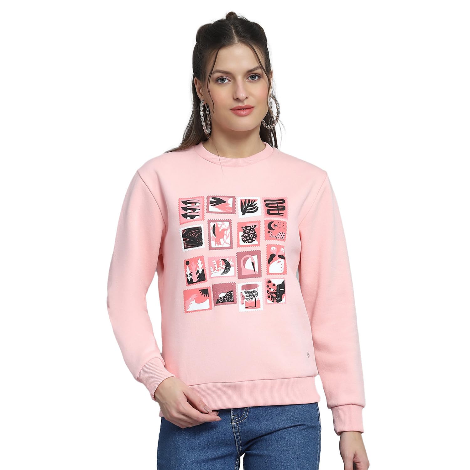 monte carlo Womens Print Pink Round Neck Full Sleeve Sweatshirt_224067616-picture-21