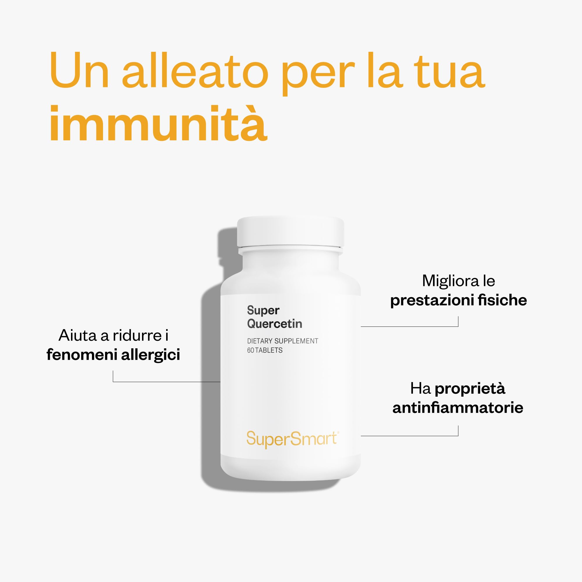 Super Quercetin - Riduce le allergie - 60 capsule vegane - SuperSmart