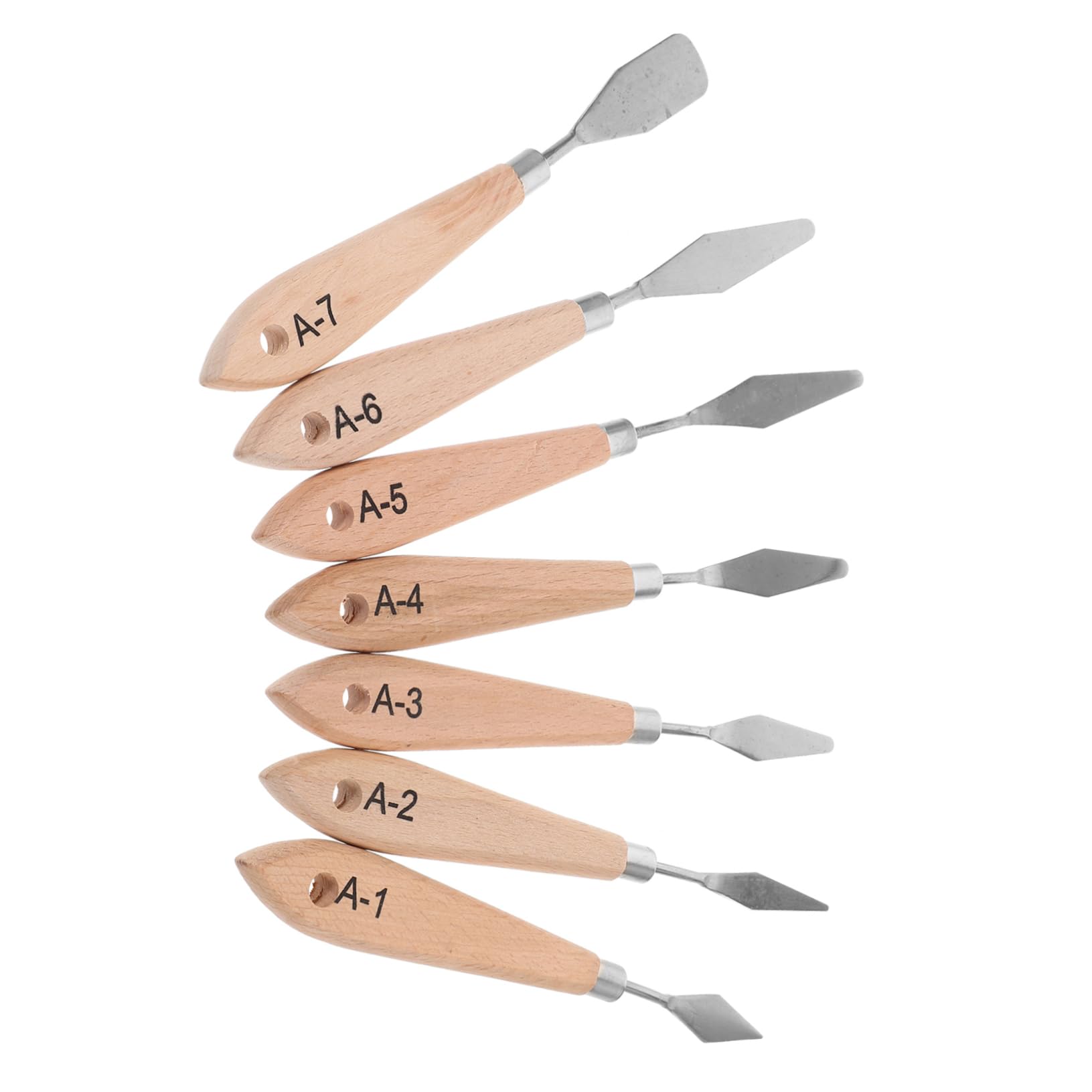 Tofficu 5 Pieds Couteau De Peinture À l'huile d'art Spatule Peinture Couteau Grattoir Laveur De Pinceaux Brosse Nettoyant Palette Glaçage Décoration Pastels Acier Inoxydable 7pcs * 5