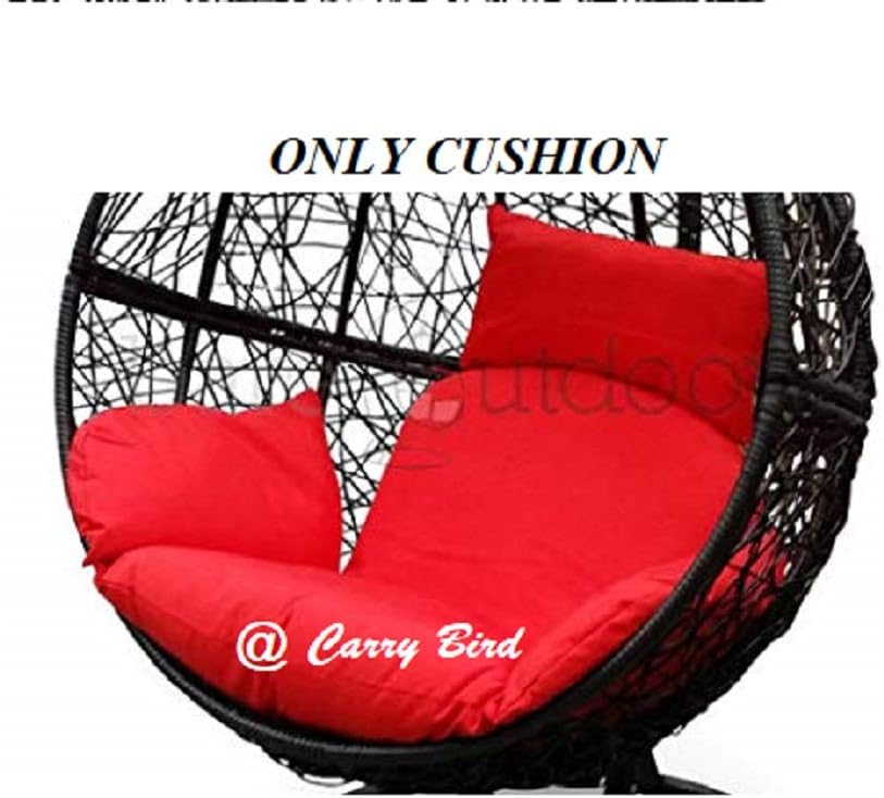 Carry Bird Polyester Double Type Cushion for Hanging Basket Chair Swing with Sofa Cloth - Deep Red 45 X 23 Inch