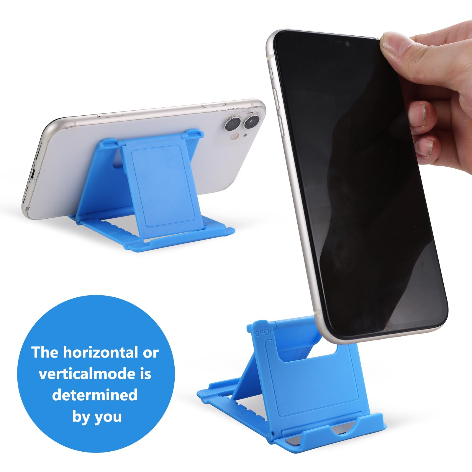 3 Supporti Per Cellulare E Tablet Pieghevoli - Regolabili 0-110°, Universali, Per Tavolo E Scrivania - Foto 2