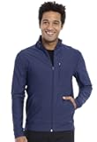 Mens Scrub Jacket with a Standard Collar, Zipper Front and 4 Pockets CK399
