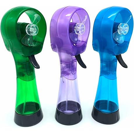Water Misting Fan - Portable Handheld Spray Fans Battery Operated for Outdoor Cooling