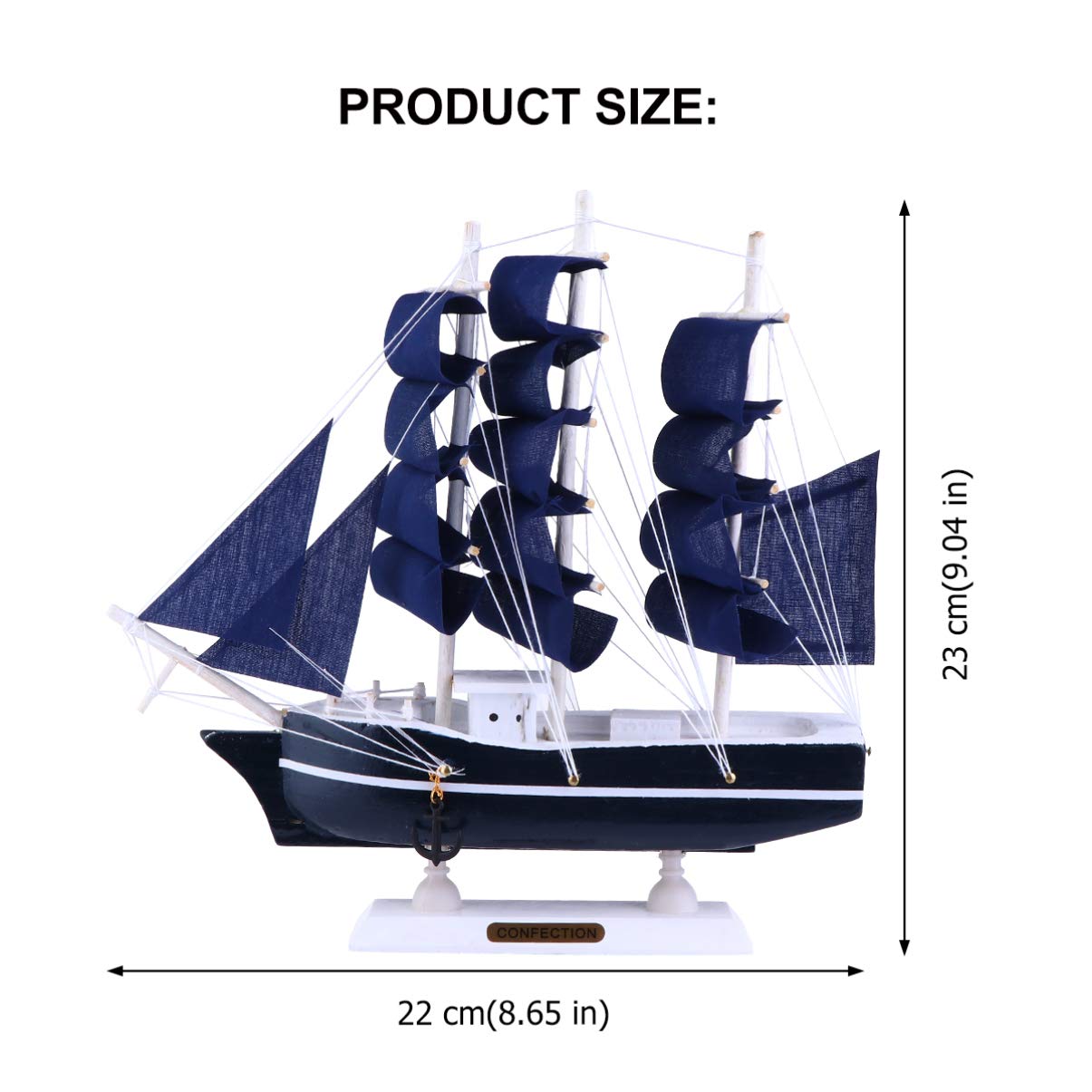 VOSAREA 24 cm, diseño náutico mediterráneo, decoración para regalos, hogar u oficina
