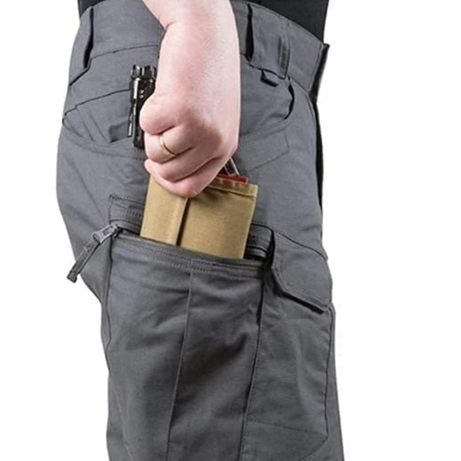Short Tactique Pour Homme Séchage Rapide Imperméable Short Cargo Coupe Décontractée Multi Poches Léger Respirant Pour Randonnée Escalade Camping Travail Bermuda Militaire Baggy Pantalon Court