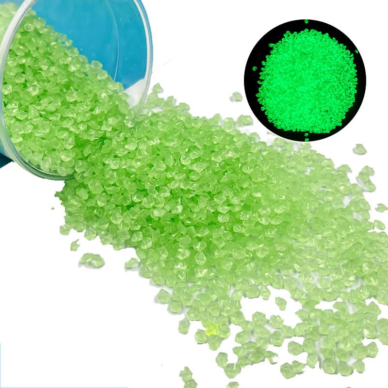 4000 Pietre Luminose Da Giardino Fluorescenti Per Vasi Decorazioni Balcone, Aquascape e Esterno, Sassolini Decorativi Luminosi per Percorsi e Aiuole (verde)
