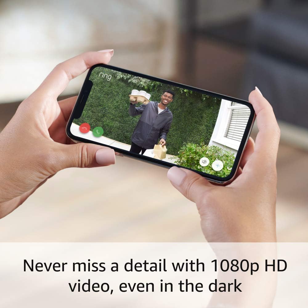 Ring Video Wired Doorbell (newest model), Home or business security, Two-Way Talk, advanced motion detection, HD camera and real-time alerts to monitor your front door (wiring required)