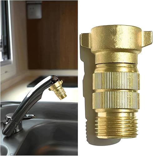 AUCELI Regulador de presión de agua para RV, reductor de presión de agua de latón con pantalla de filtro, regulador de agua de 40-50 PSI para disponible en Yaxa Mexico