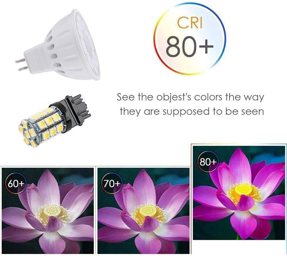 Landscape LED Bulbs Bundle with 6pcs 4W S8 3156 Wedge Base LED Bulbs and 6pcs 5W MR16 LED Bulbs for 12V Low Voltage Outdoor Landscape Lighting