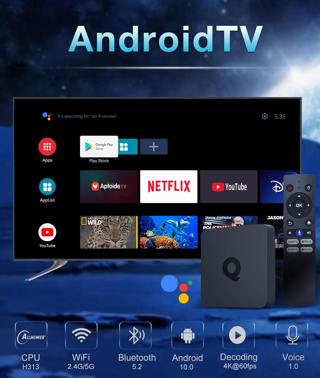 Amazon.co.jp: 4K tv box ボックス スマート android tv box 5G WI-FI
