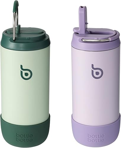 Botellas de agua aisladas de 2 onzas con tapa a prueba de fugas, botella de agua de acero inoxidable al vacío de doble pared disponible en Yaxa Guatemala