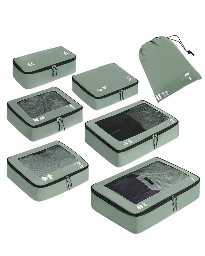 Amazon.com: ECOHUB 7 Set Packing Cubes Tear-Resistant