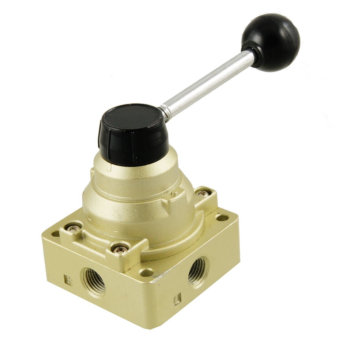 HV-02 1/4" Port Air Flow Control 3 Positions 4 Ways Hand Valve (Model: a84 22c b7a 2b1 06c) Valve