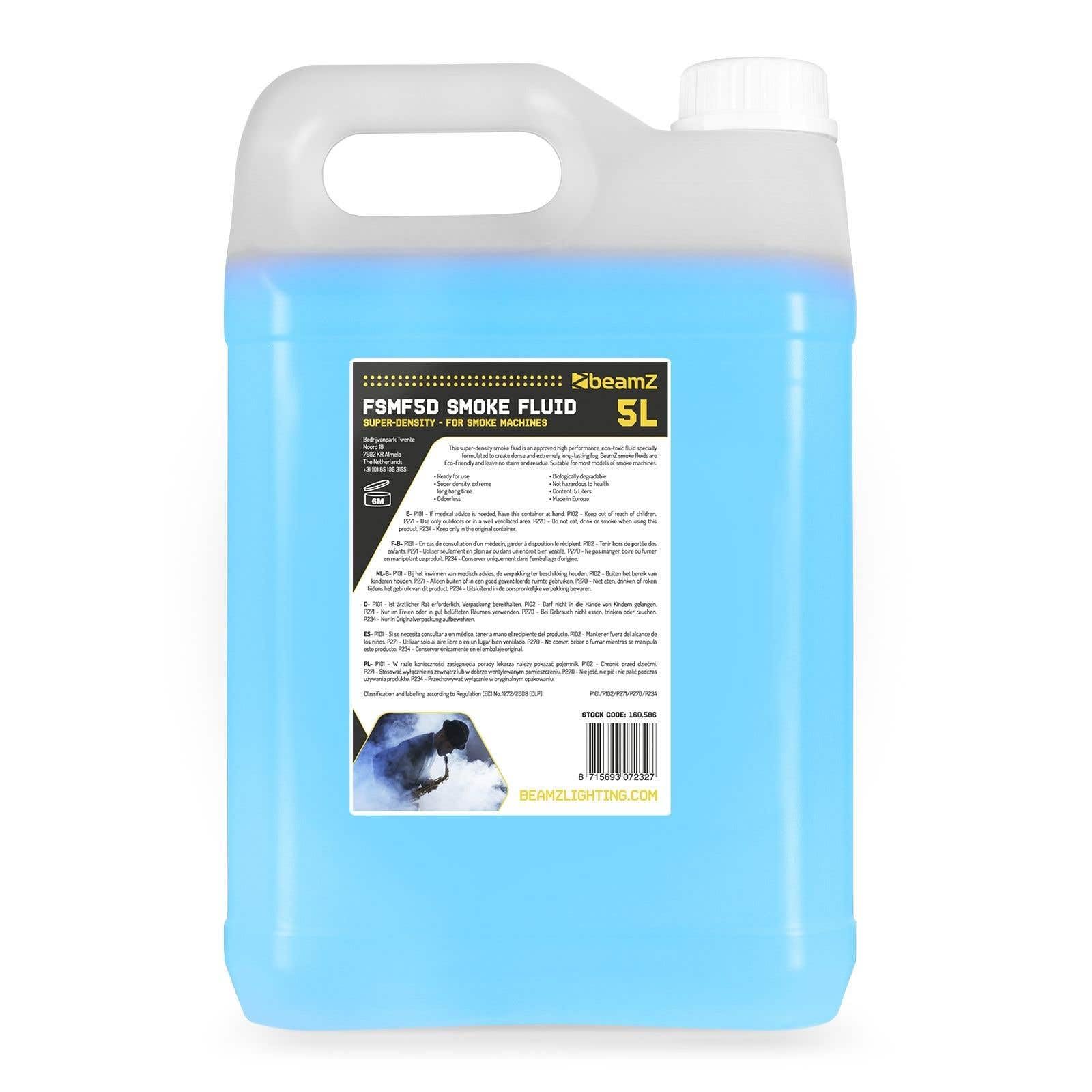 Liquido per macchina del fumo, 5 l, alta densità, bleuBeamZ