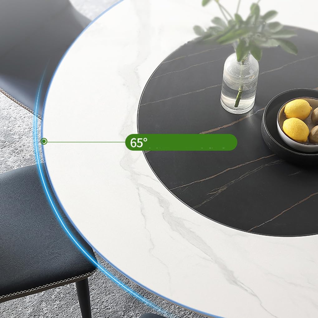 DSWZLQDXB Nappe Ronde Transparente,Film De Table En PVC Convient Pour Salle à Manger,Salon Et Le Bureau,Toile Cirée Lavable Anti-Graisse,étanche à L'eau Film Doux De Protection Imperméable (3mm,65cm