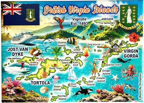 Imán de Refrigerador Decorativo British Virgin Islands Tortola miniatura 1