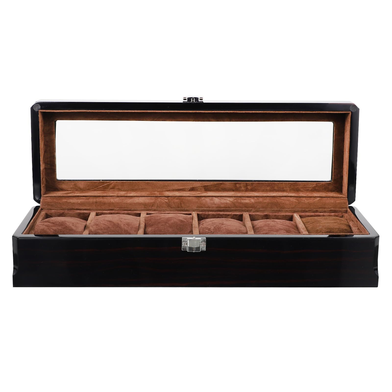 Elegante Uhrenbox aus Mdf mit Glas und Klavierlack Uhrenaufbewahrungsbox für Zuhause und Reise Schützt Uhr und Schmuck mit Klassischem Design