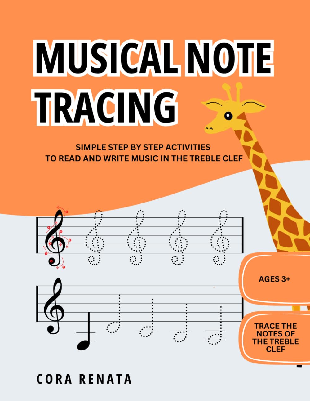 MUSICAL NOTE TRACING: SIMPLE STEP BY STEP ACTIVITIES TO READ AND WRITE MUSIC IN THE TREBLE CLEF