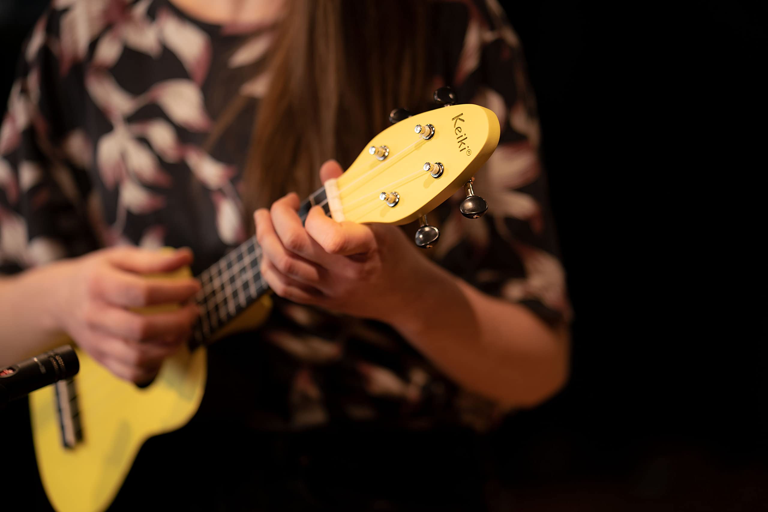 Ortega Guitars Sopran Ukulele Akustisch – Keiki K2 Series – Inklusive Zubehör – Agathis, ABS, Gelb (K2-LGR)