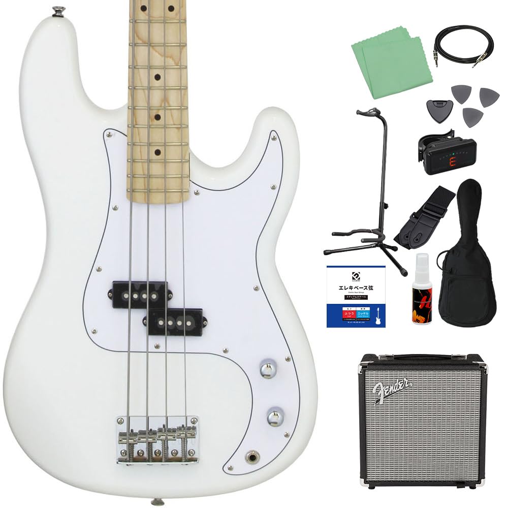 Amazon | LEGEND LPB-Z M White ベース 初心者12点セット 【Fender