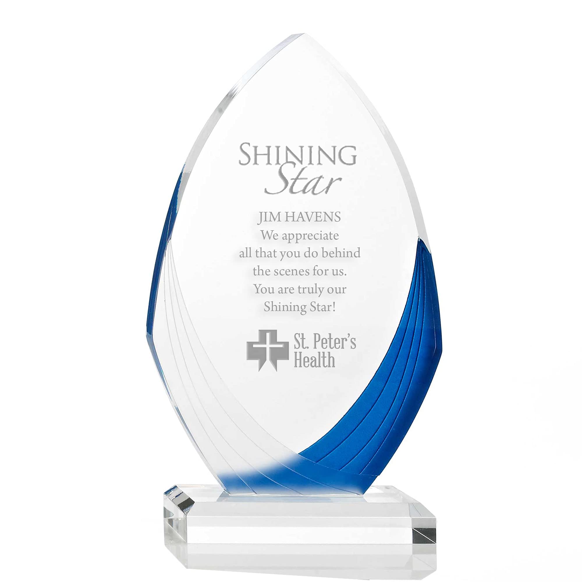 Baudville 9 Custom Logo Engraved Employee Appreciation Award