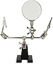 NEIKO 01902 Adjustable Helping Hand with Magnifying Glass, Third Hand Solder Aid, Soldering Wire Station Stand with Dual Alligator Clips and a Heavy Base, Beading & Jewelry Making Tools, Solder Holder