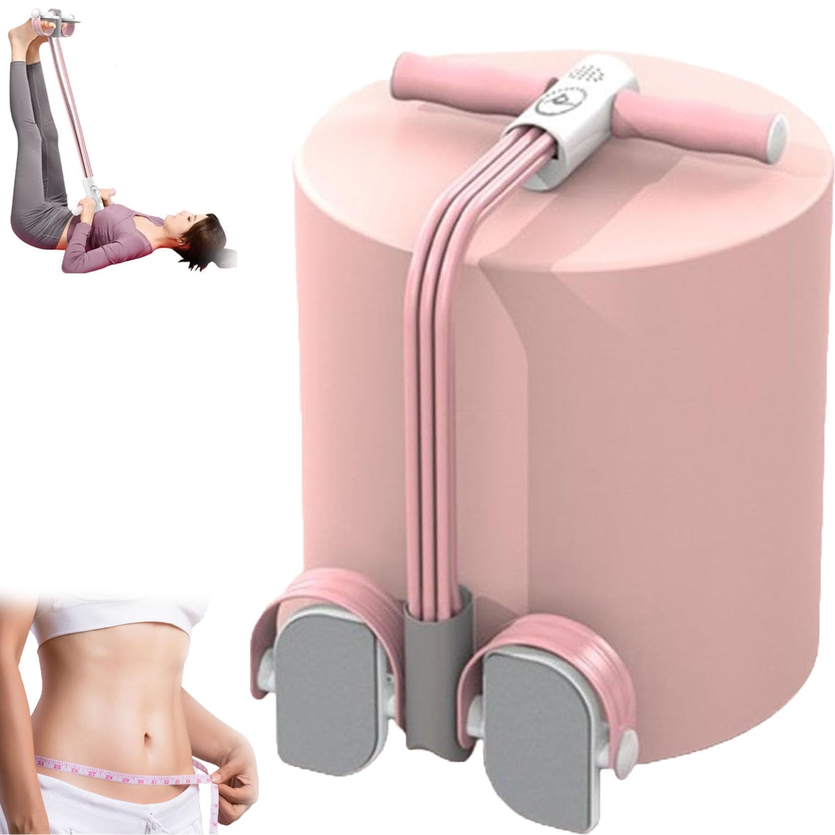 NALACAL Multifunction Tension Rope, 6-Tube Elastic Yoga Pedal Puller Resistance Rope, Multifunction Foot Pedal Resistance Band with counter, Natural Latex Tension Rope for Abdomen, Waist, Arm, Leg