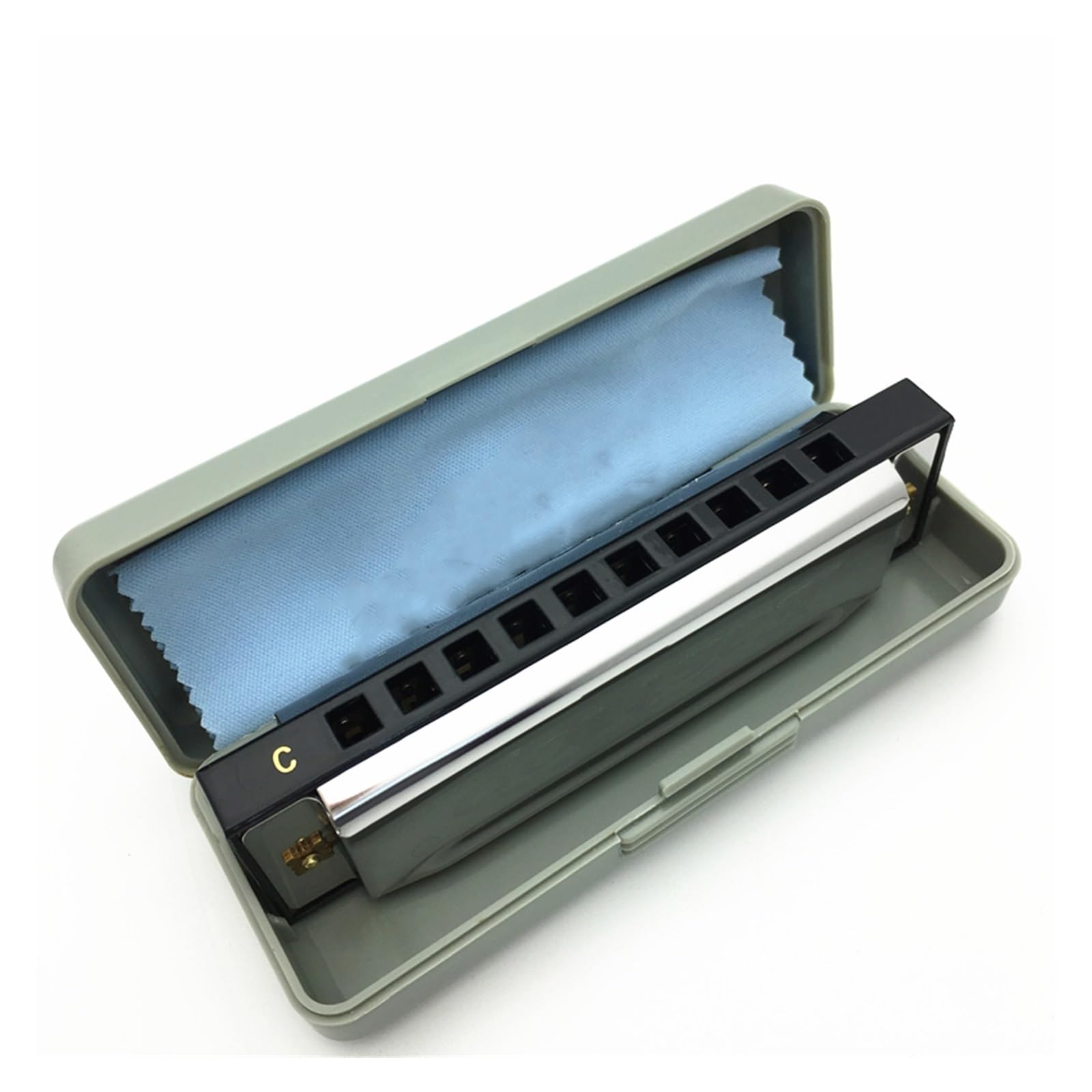 Mundharmonikas 10-Loch-Mundharmonika C-Taste Holzblasinstrument Diatonische Harfenabdeckung Kamm