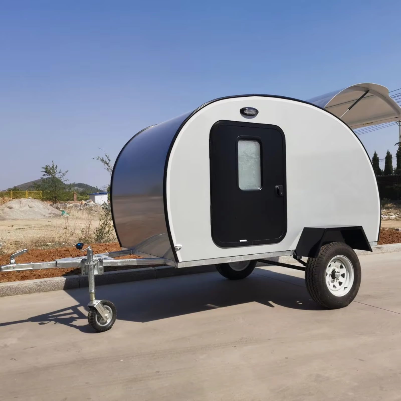 Teardrop Camper Travel Trailer for Off Road Camping, Compact Trailer for Outdoor Exploration and Weekend Adventure Trips