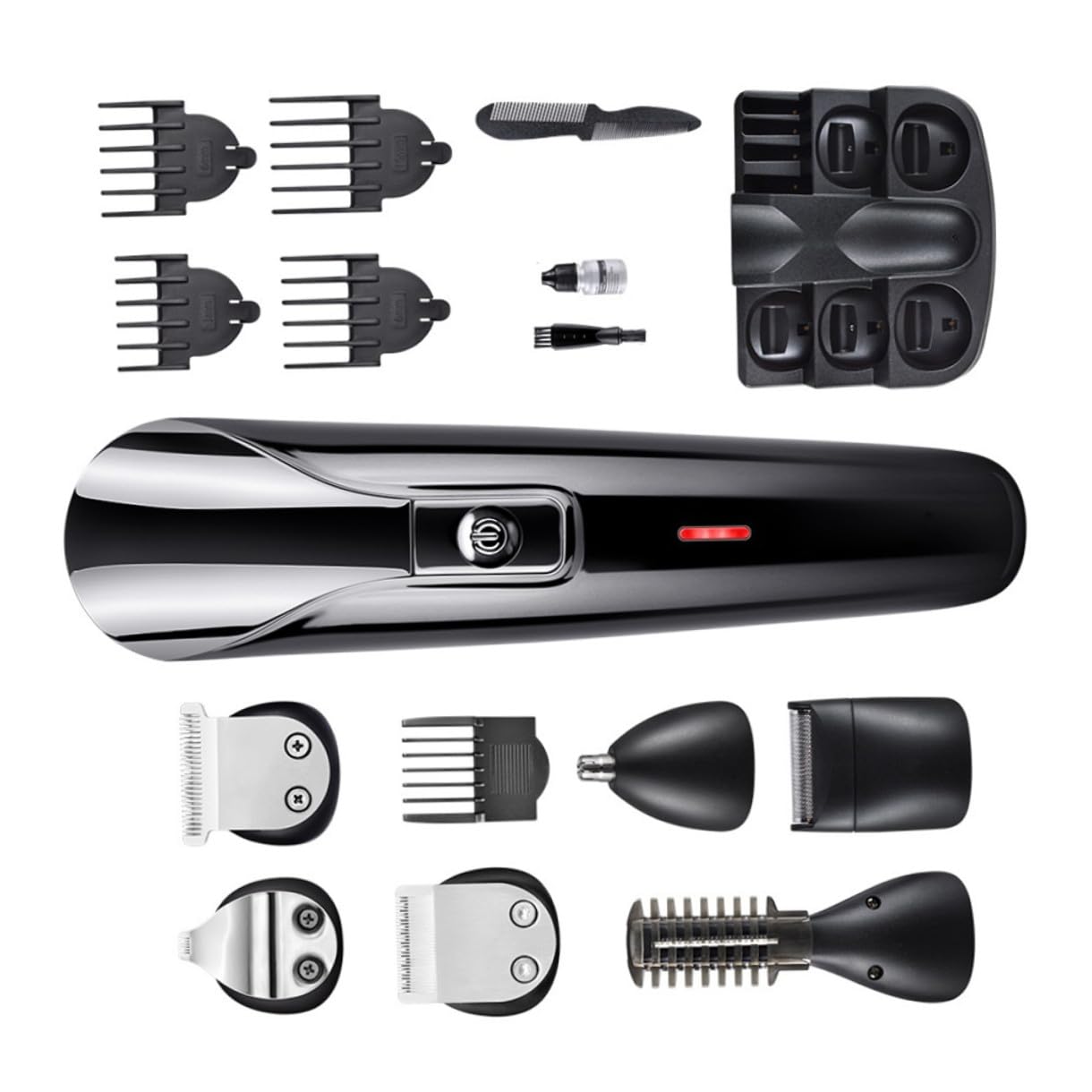 Elektrischer Barttrimmer mit USB Ladefunktion, Multifunktions Haarschneider | Schwarz, Ergonomisches Abs Gehäuse, 1 Satz mit USB Kabel, Geeignet für Geschäftsreisen und Unterwegs