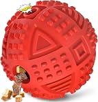 Jouets pour chiens pour les brochettes agressives Grosses races, Durables Bones de chien Squeaky Jouet pour chien, Jouets de chien presque indestructibles pour grands chiens, Jouet de chiot en caoutchouc naturel dur pour le nettoyage moyen des dents de chien