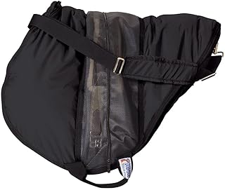 Dura-Tech Deluxe English Saddle Case | Color Black | Ultimate Protection for Your Saddle | Scratch-Free Padding | Heavy-Duty Brass Plated Hardware | Easy Access with Heavy-Duty Zipper