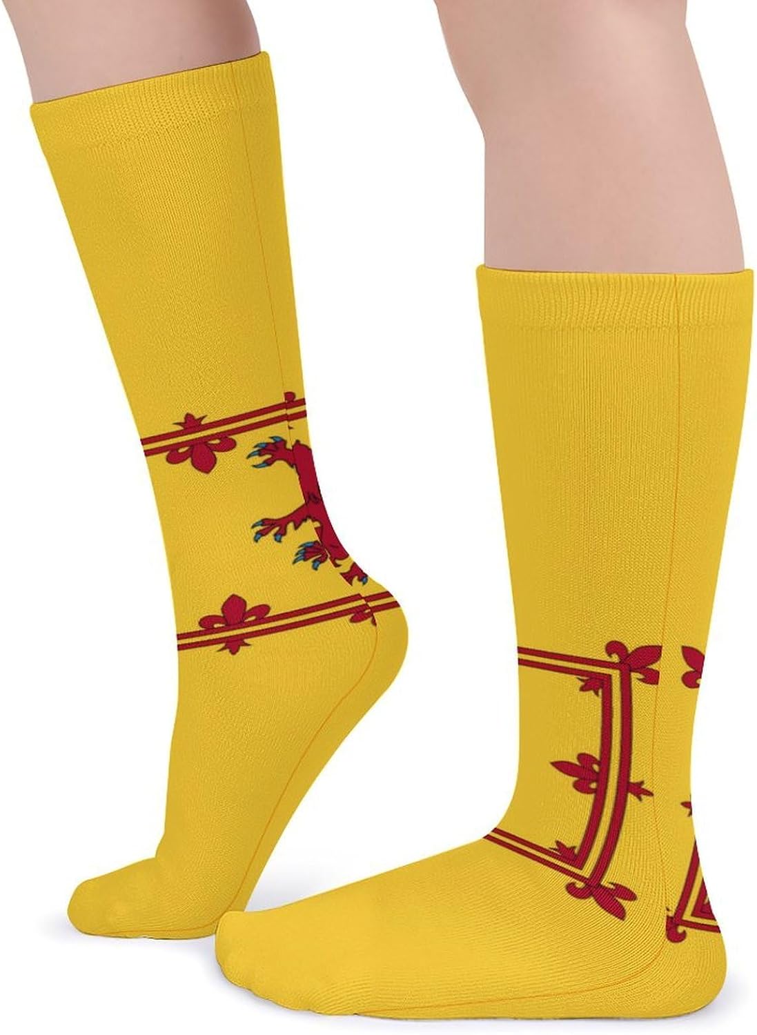 Scotland Flag Knee High Socks Casual Long Stockings Over Calf Sock Tube for Women Men