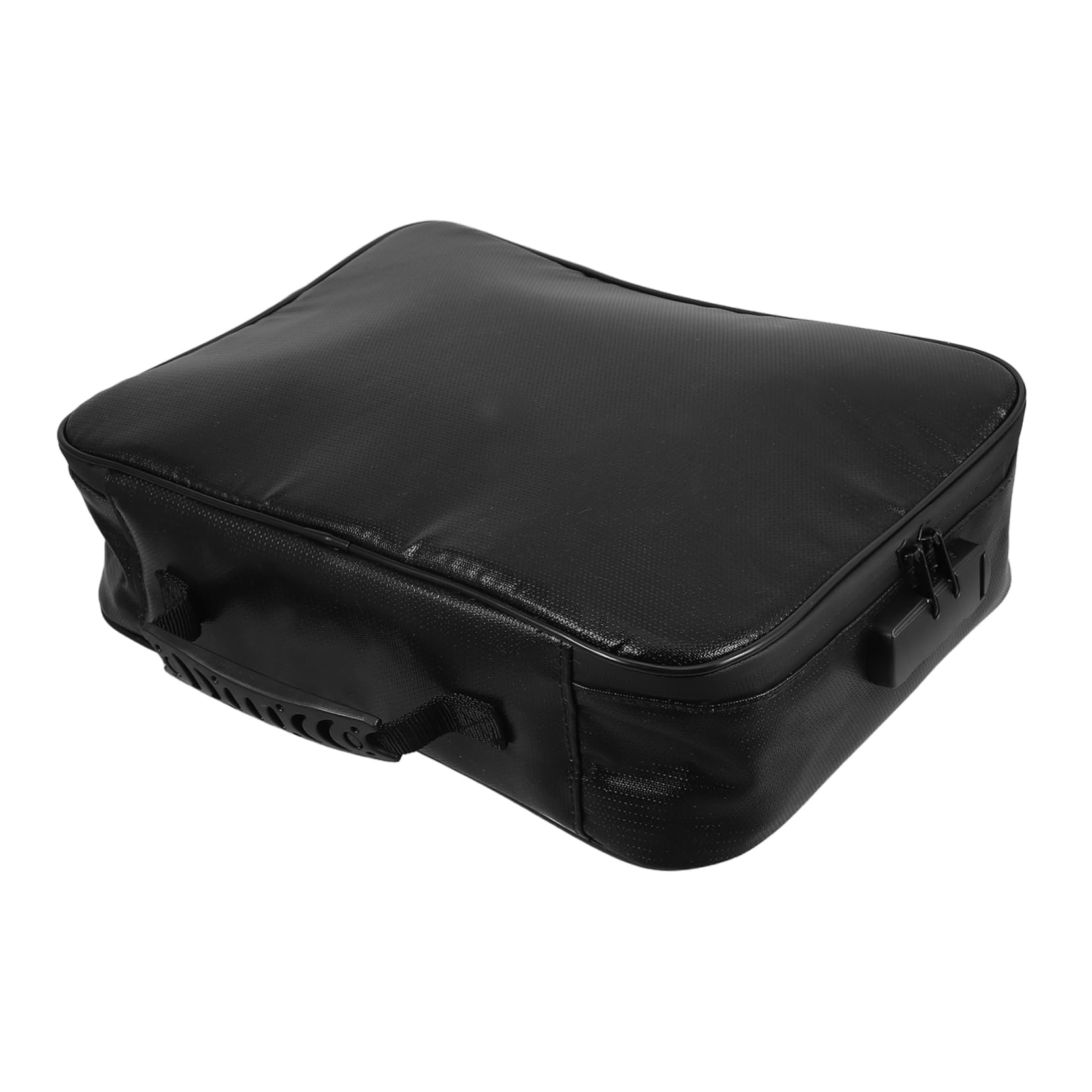 POPETPOP Organizzatore di Documenti Ignifugo, Borsa per Documenti da Viaggio con Serratura, Multistrato e Portatile per Casa e Ufficio, Nero