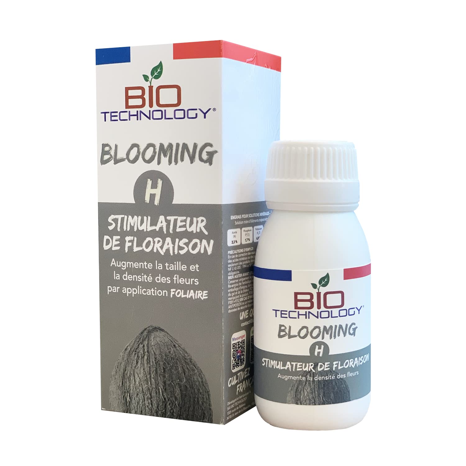 Bio Technology® | Additif Floraison | Engrais Floraison | fertilisant Floraison | Engrais Minéral Foliaire | Haut Rendement | Booster Augmente Le rendement | Blooming H 45 ML